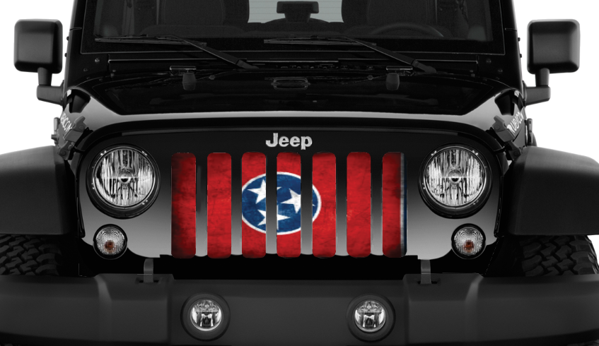 Tennessee Grunge State Flag Grille Insert