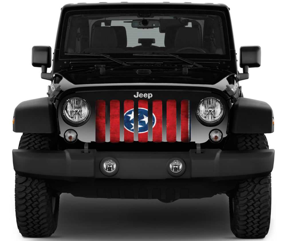 Tennessee Grunge State Flag Grille Insert