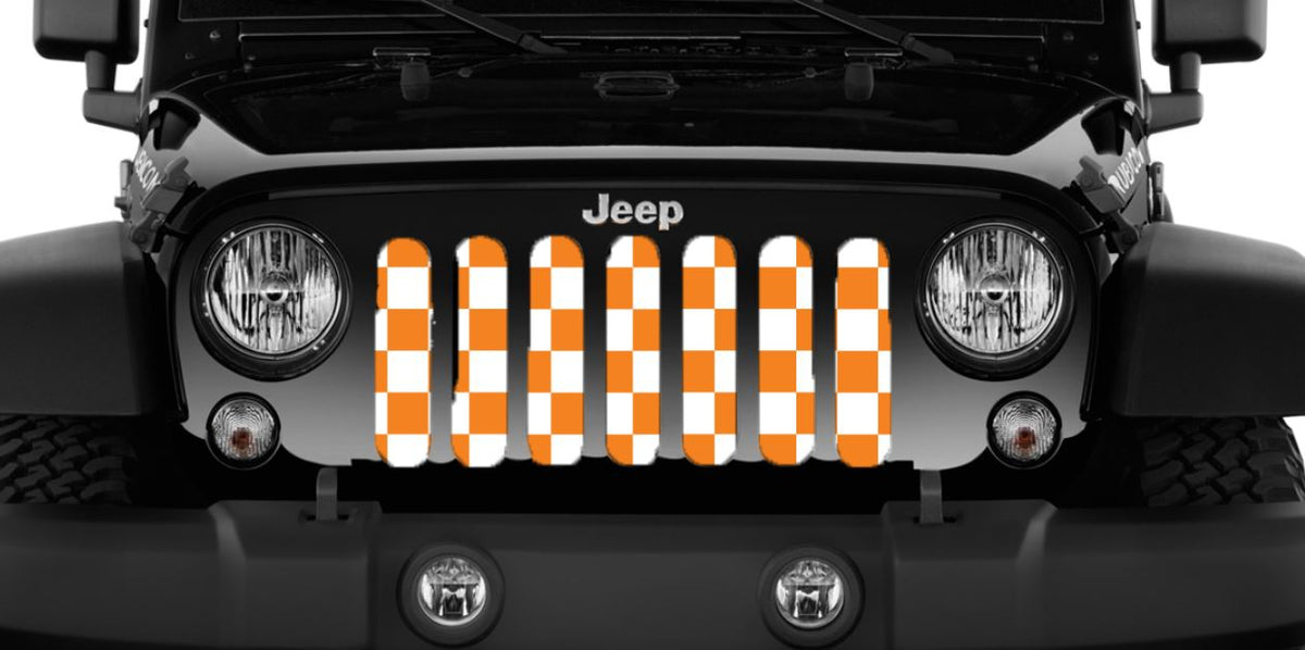Tennessee Orange Checkerboard Grille Insert
