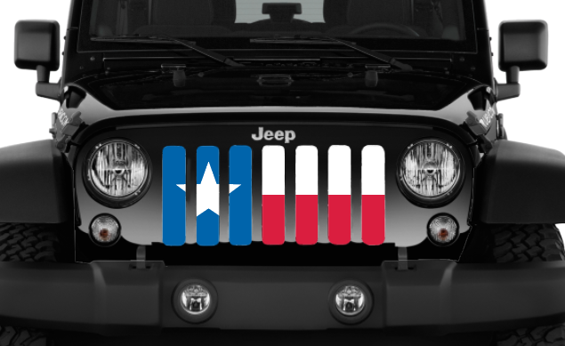 Texas State Flag Grille Insert
