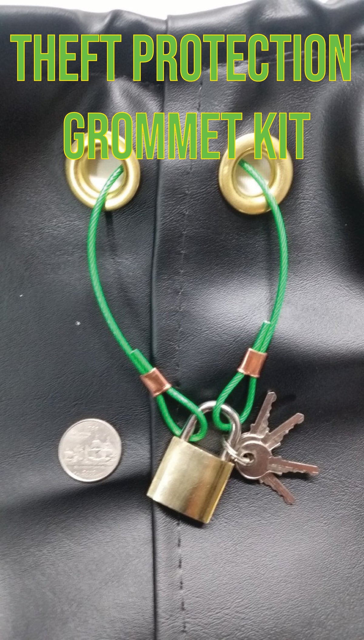 Tire Cover Anti Theft Lock and Grommet