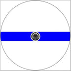 Thin Blue Line White Spare Tire Cover