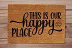 This Is Our Happy Place Welcome Mat