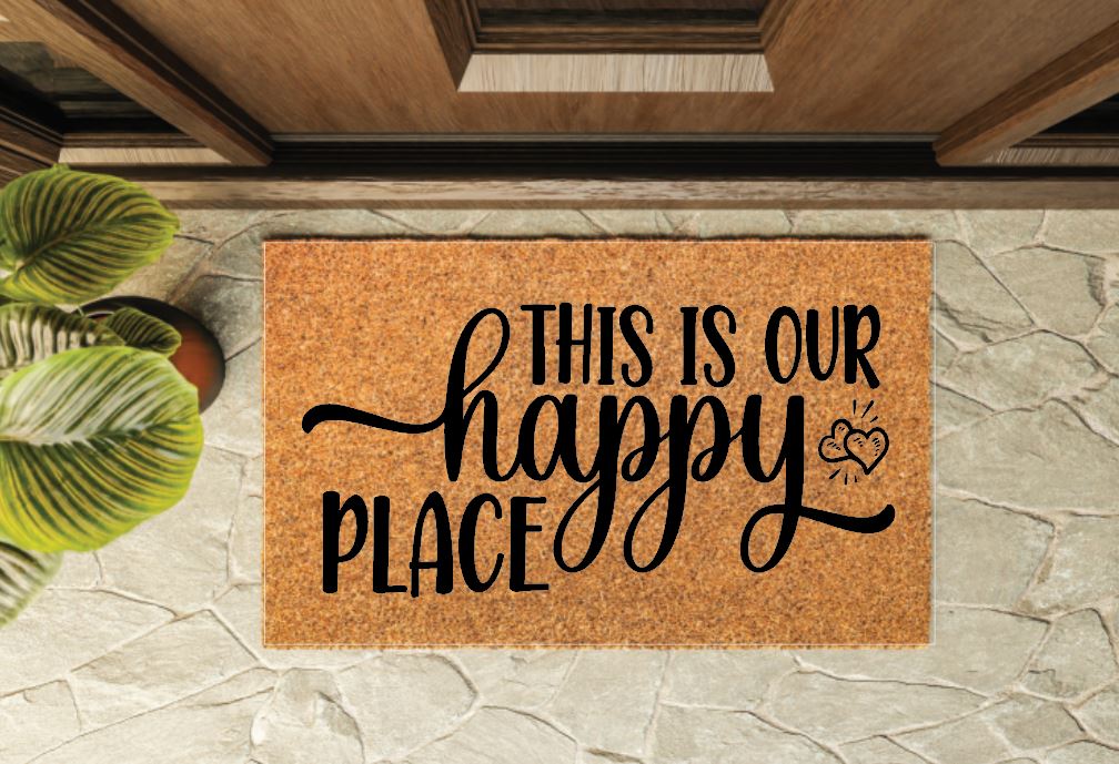 This Is Our Happy Place Welcome Mat