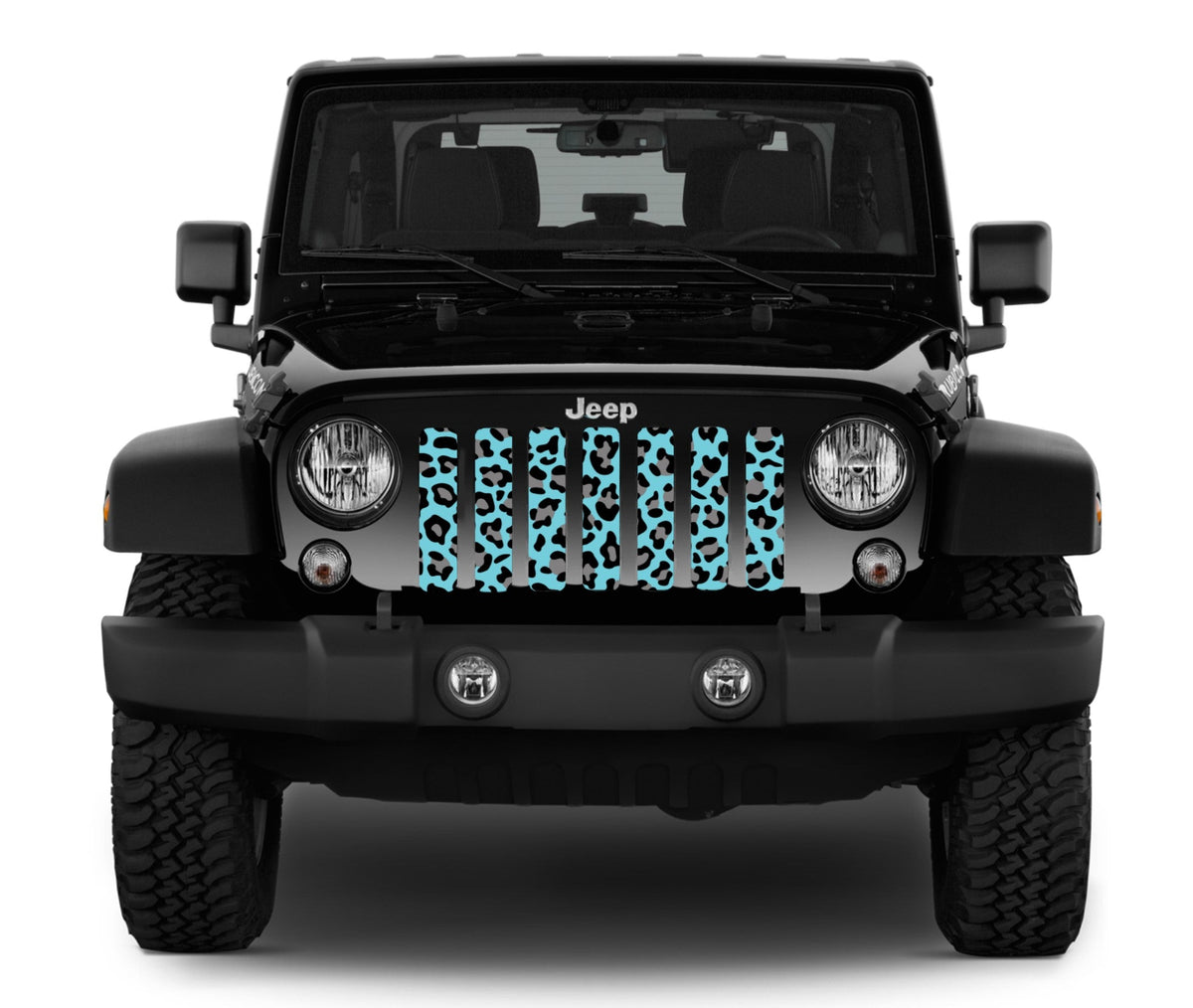 Turquoise Leopard Print Grille Insert