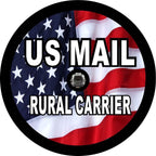 Us Mail Rural Carrier American Flag Spare Tire Cover