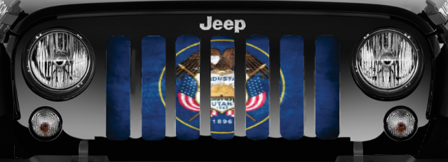 Utah Grunge State Flag Grille Insert