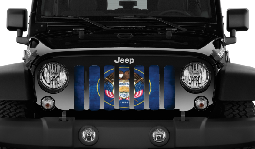 Utah Grunge State Flag Grille Insert