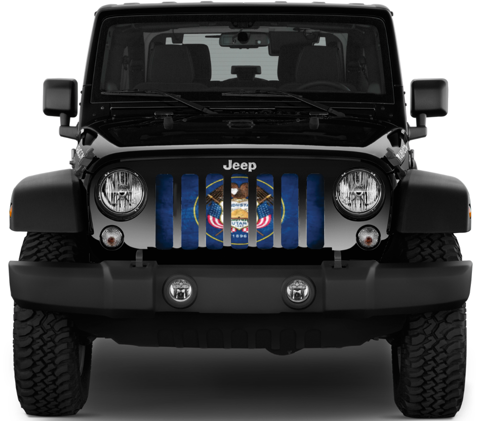 Utah Grunge State Flag Grille Insert