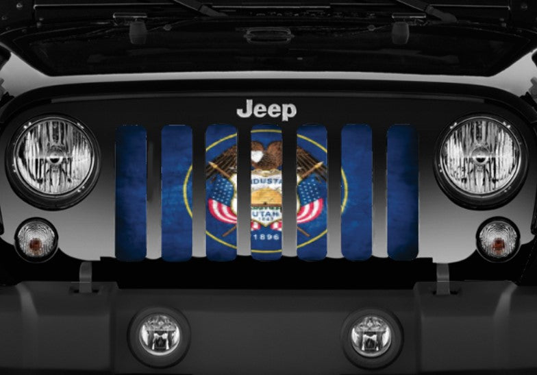 Utah Grunge State Flag Grille Insert