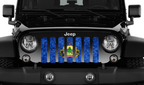 Vermont Grunge State Flag Grille Insert