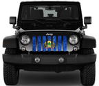 Vermont Grunge State Flag Grille Insert