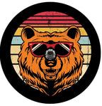 Vintage Bear With Sunglasses Spare Tire Cover