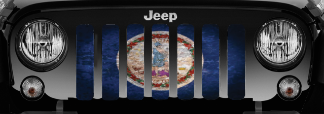 Virginia Grunge State Flag Grille Insert