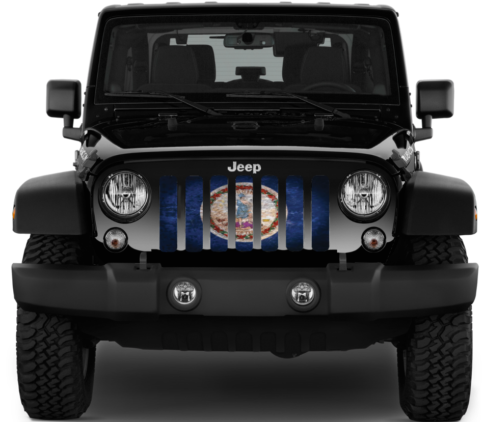 Virginia Grunge State Flag Grille Insert