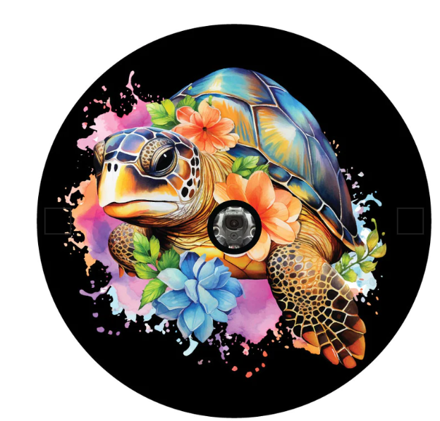 Watercolor Sea Turtle Spare Tire Cover