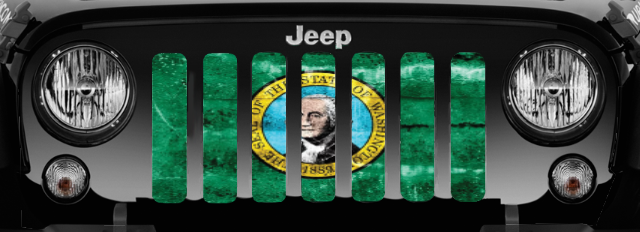 Washington Grunge State Flag Grille Insert