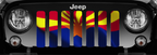 Waving Arizona State Flag Grille Insert