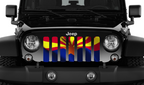 Waving Arizona State Flag Grille Insert