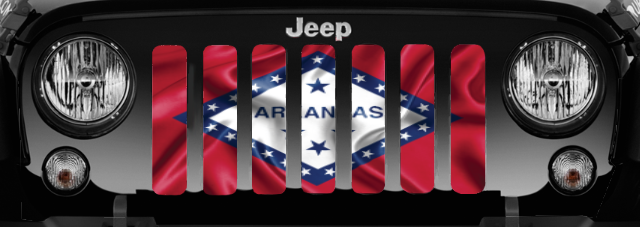 Waving Arkansas State Flag Grille Insert