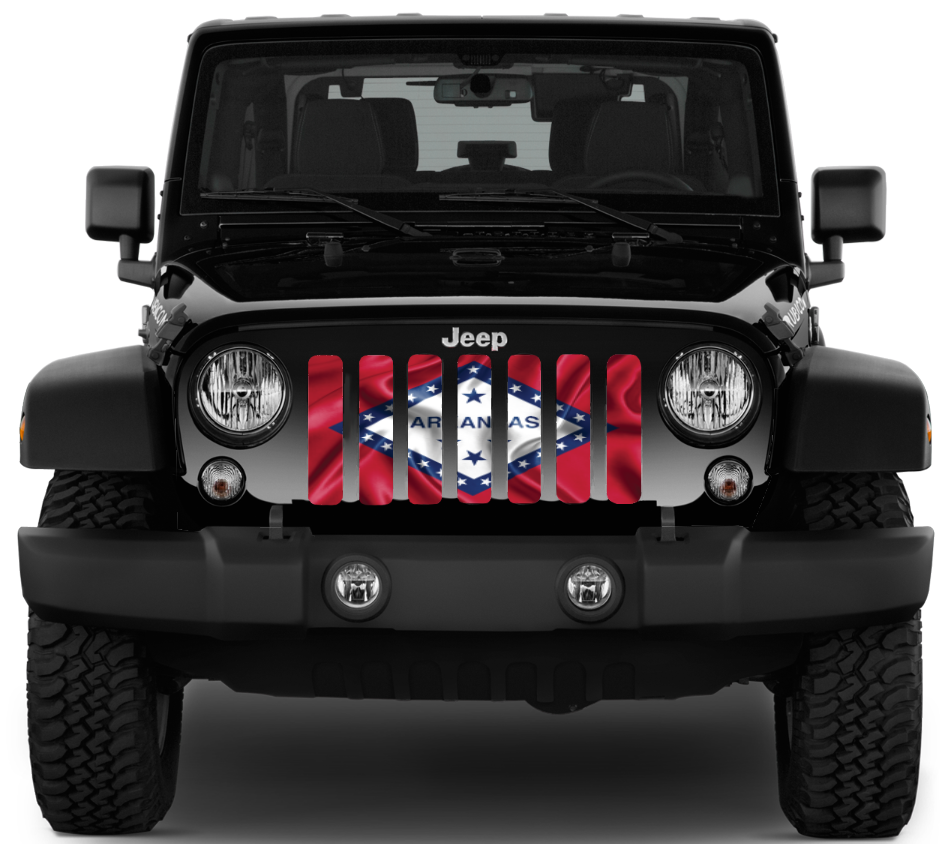 Waving Arkansas State Flag Grille Insert