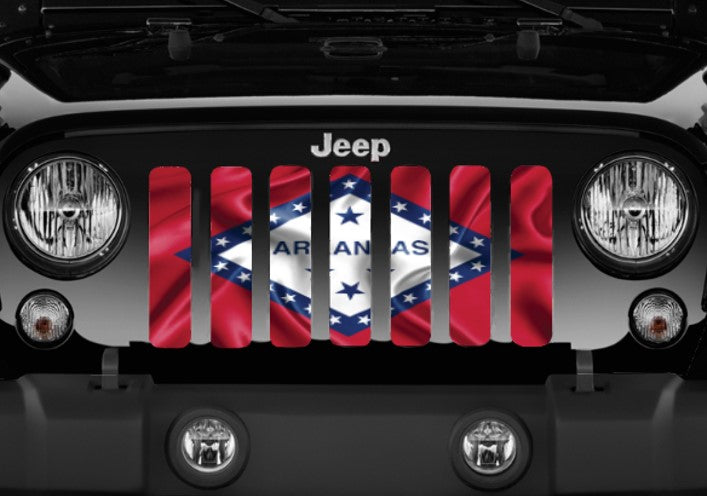 Waving Arkansas State Flag Grille Insert