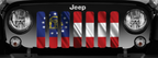 Waving Georgia State Flag Grille Insert
