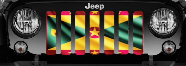 Waving Grenada Flag Grille Insert