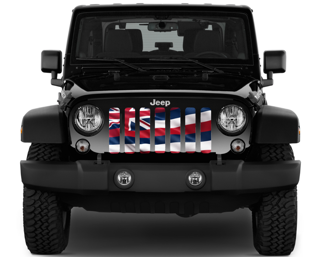 Waving Hawaii State Flag Grille Insert
