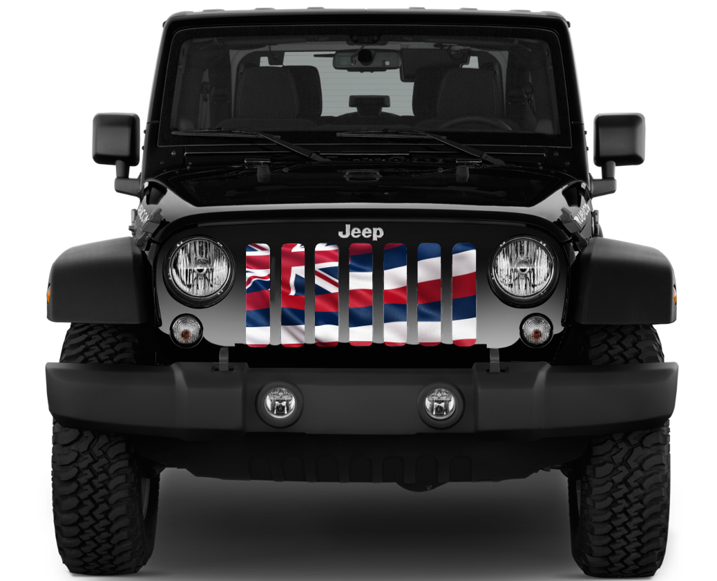 Waving Hawaii State Flag Grille Insert