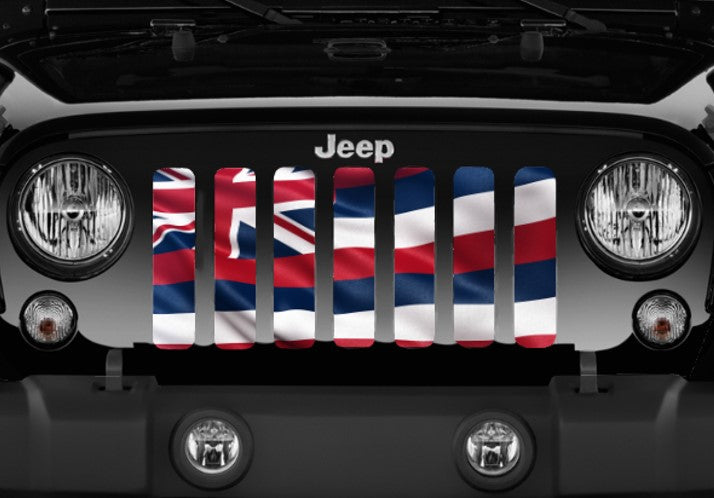 Waving Hawaii State Flag Grille Insert