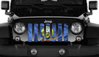 Waving Idaho State Flag Grille Insert