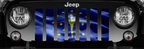 Waving Indiana State Flag Jeep Grille Insert