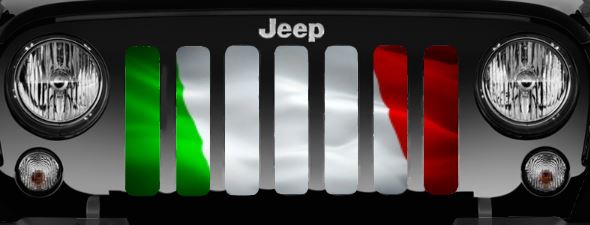 Waving Italian Flag Grille Insert