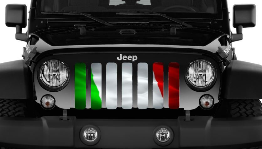 Waving Italian Flag Grille Insert