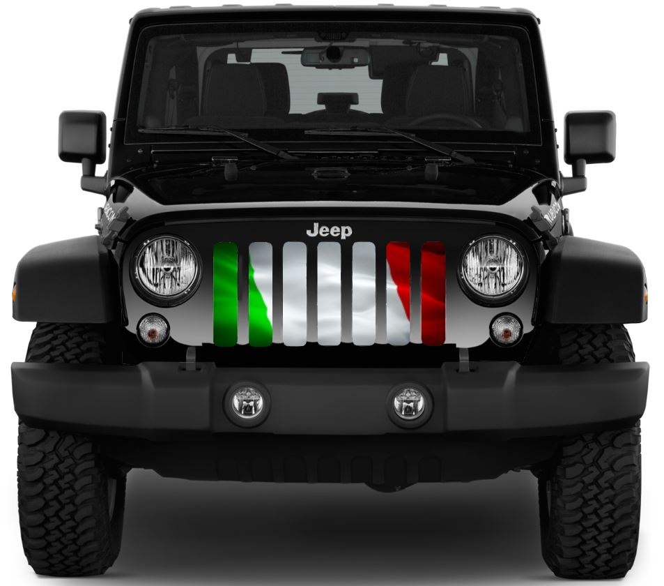 Waving Italian Flag Grille Insert
