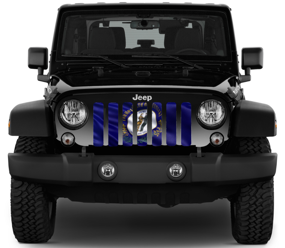 Waving Kentucky State Flag Grille Insert