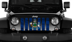 Waving Maine State Flag Grille Insert