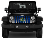 Waving Maine State Flag Grille Insert