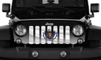 Waving Massachusetts State Flag Grille Insert