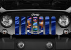 Waving Michigan State Flag Grille Insert
