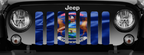 Waving Michigan State Flag Grille Insert