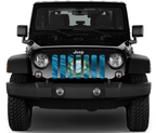 Waving South Dakota State Flag Grille Insert