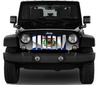 Waving West Virginia State Flag Grille Insert