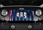 Waving Wyoming State Flag Grille Insert