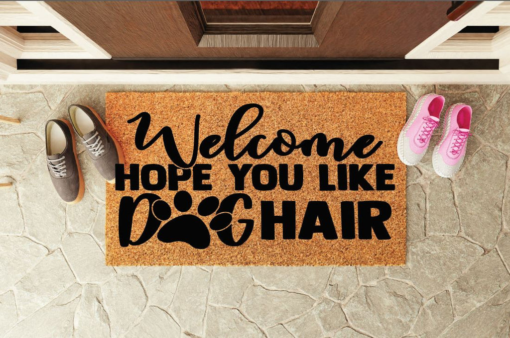 Welcome Hope You Like Dog Hair Paw Print Welcome Mat