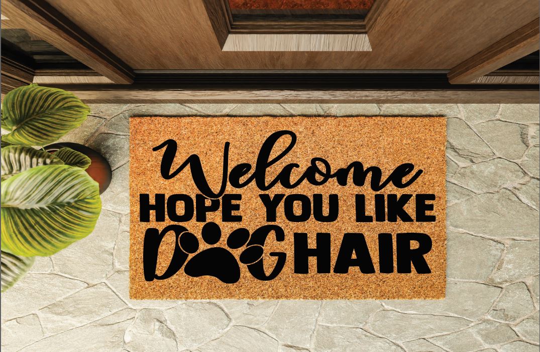 Welcome Hope You Like Dog Hair Paw Print Welcome Mat