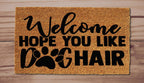 Welcome Hope You Like Dog Hair Paw Print Welcome Mat