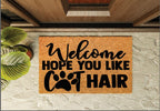 Welcome Hope You Like Cat Hair Paw Print Welcome Mat