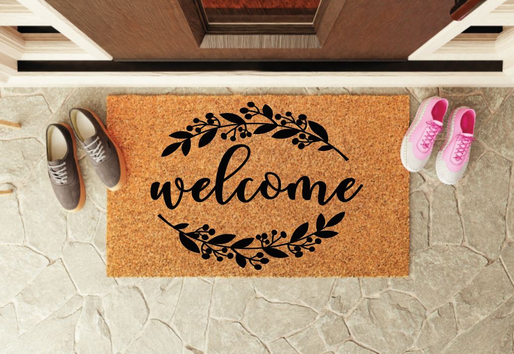 Welcome Floral Sway Welcome Mat